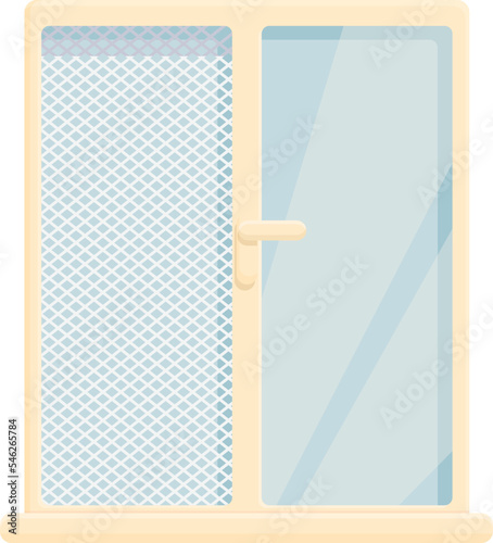 Window mosquito protect icon cartoon vector. Dengue protection. Anti control