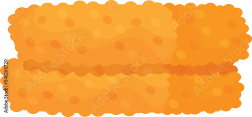 Cuisine croquette icon cartoon vector. Fried food. Snack cooking