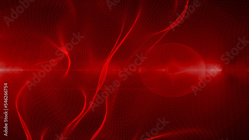 red electricity particle form, futuristic neon graphic Background, science energy 3d abstract art element illustration, technology artificial intelligence, shape theme wallpaper
