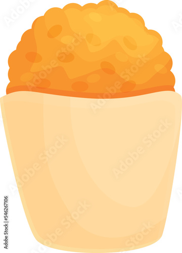 Croquette bag icon cartoon vector. Food cuisine. Snack meal