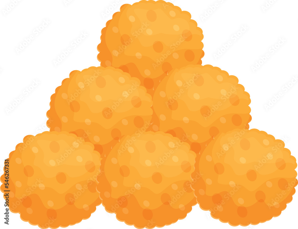 Dish ball icon cartoon vector. Croquette food. Snack cooking Dish ball icon cartoon vector. Croquette food. Snack cooking
