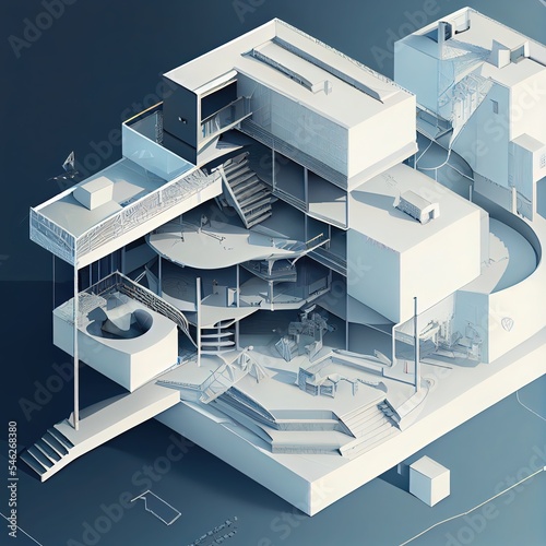 isometric modern building © ZenArt
