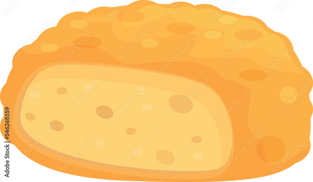 Deep gourmet icon cartoon vector. Cooking ball. Cheese croquette Deep gourmet icon cartoon vector. Cooking ball. Cheese croquette