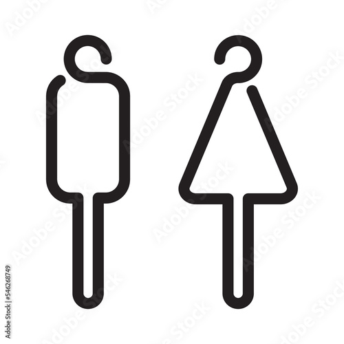 icon simple modern Toilet signs