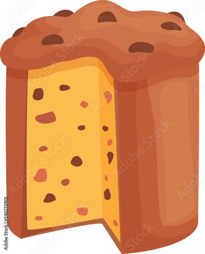 Hand panettone icon cartoon vector. Cake bread. Food idea