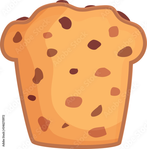 Half panettone icon cartoon vector. Sweet cake. Food idea