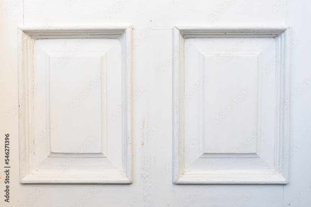 texture of white wooden door close up