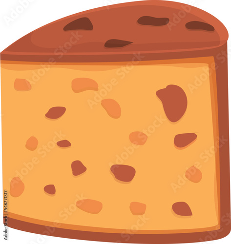 Cream panettone icon cartoon vector. Italian cake. Sweet food