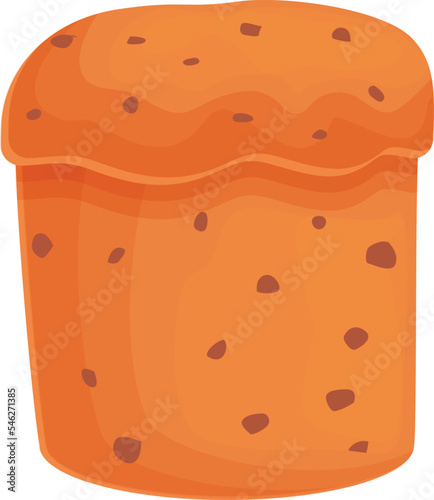 Christmas panettone icon cartoon vector. Italian cake. Sweet food