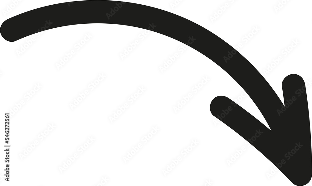 Obraz premium Hand-drawn arrows, a doodle design element