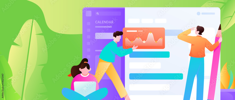 Obraz premium Business work character flat vector concept operation illustration 