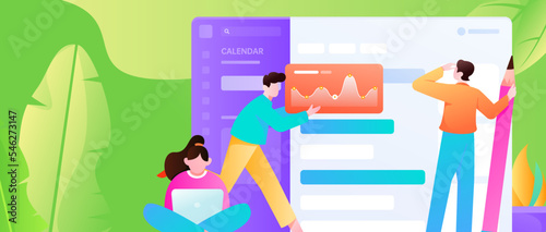 Business work character flat vector concept operation illustration
