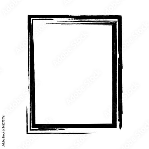 Grunge frame painted with a brush. Dirty frame with a splash of black paint. Banner design elements. poster, flyer, invitation, postcard. social networks.