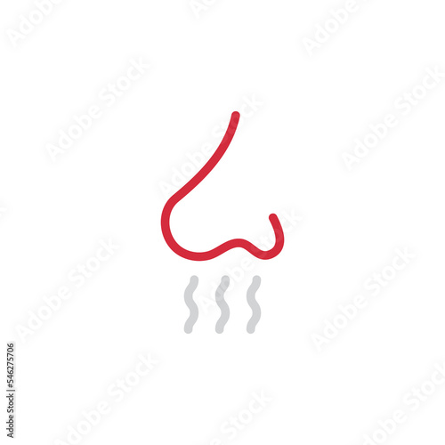 nose and smoke smell outline icon. Elements of smoking activities illustration icon. Signs and symbols can be used for web  logo  mobile app  UI  UX