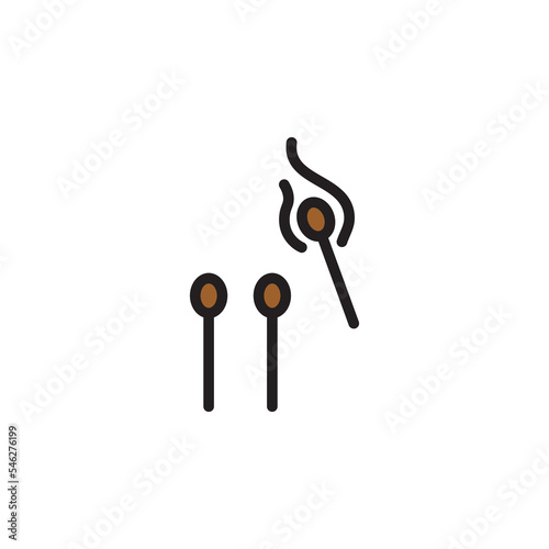 matches outline icon. Elements of smoking activities illustration icon. Signs and symbols can be used for web, logo, mobile app, UI, UX