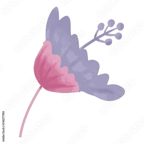 flower watercolor vector element