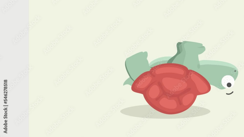 A red shell turtle that is upside down A red shell turtle that is upside down