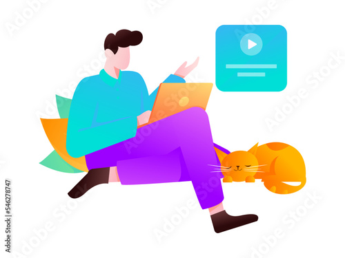 Business work character flat vector concept operation illustration 