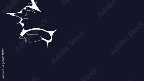 Thunder effect, in the black background