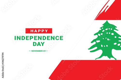 Lebanon Independence Day. Vector Illustration. The illustration is suitable for banners, flyers, stickers, cards, etc.
