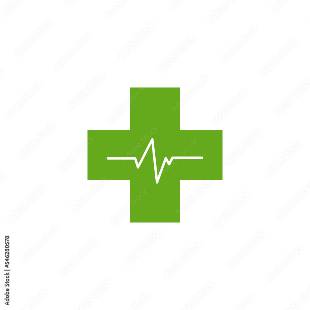 Medicine Cross design Element isolated On White Medicine Cross design Element isolated On White