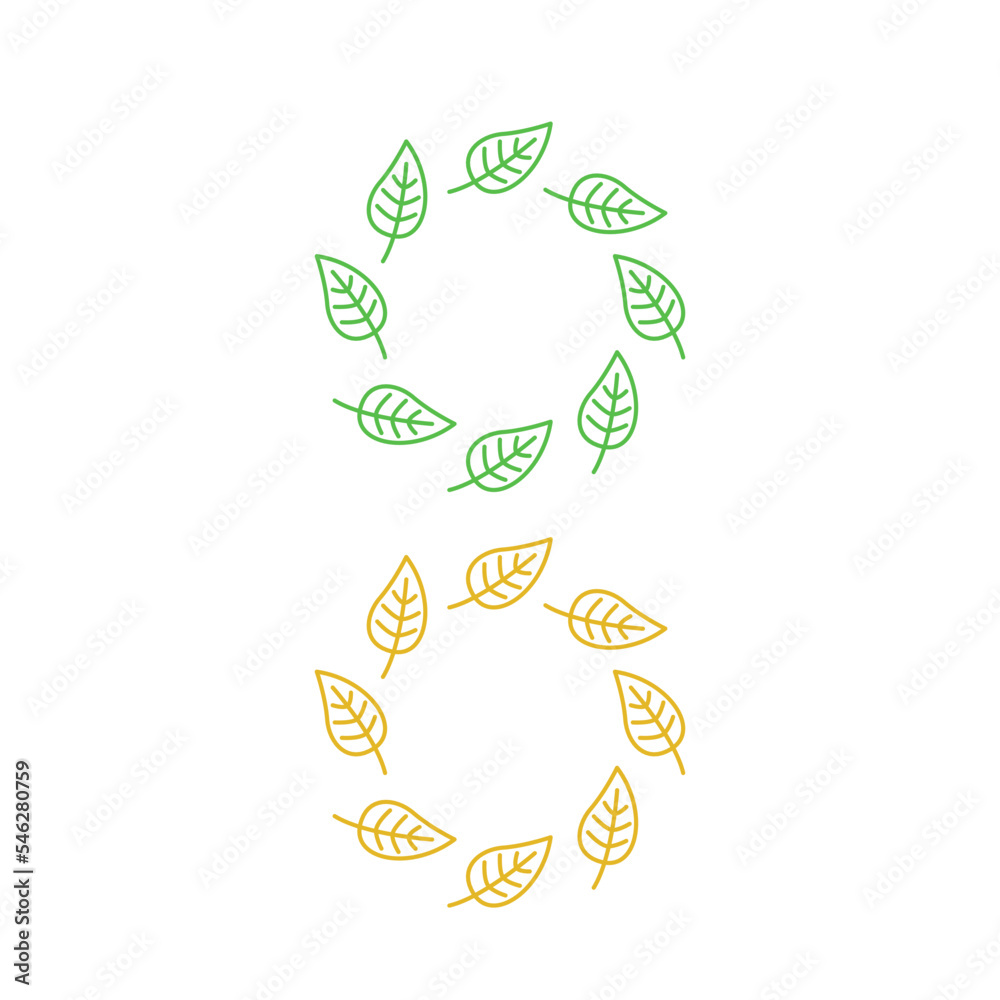 Natural Herbal Leaves Sign, Symbol, Logo isolated On White Natural Herbal Leaves Sign, Symbol, Logo isolated On White