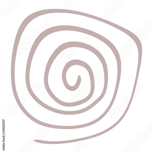 spiral hand drawn decorative element