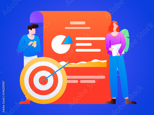 Business work character flat vector concept operation illustration

