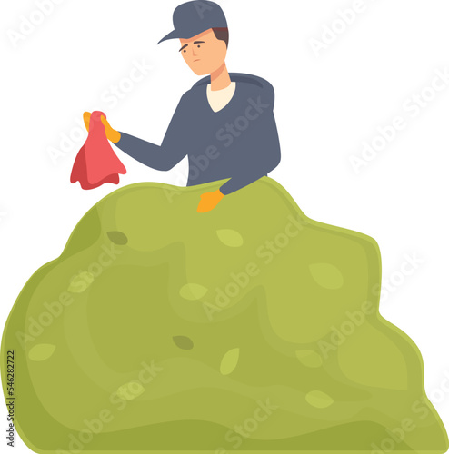 Man investigation icon cartoon vector. Crime detective. Investigator secret