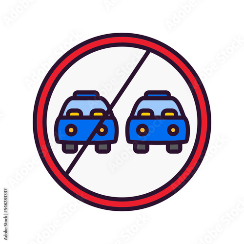No Overtaking Icon