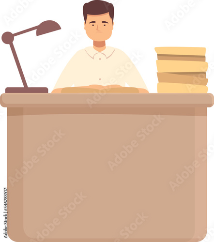 Office investigator icon cartoon vector. Crime detective. Secret agent