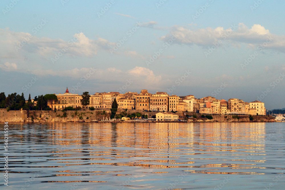 View of Corfu town from the sea.