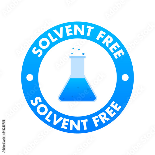 Solvent free product sign, label. Vector stock illustration