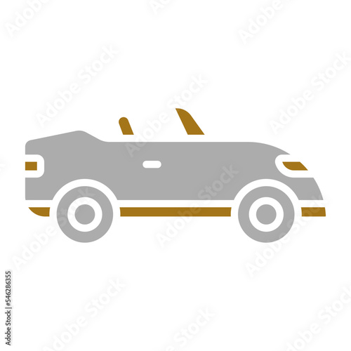Convertible Car Icon Style