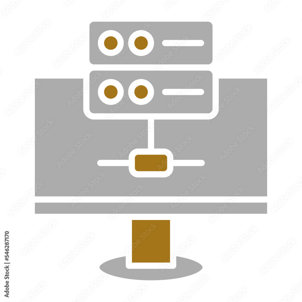 Fototapeta premium Online Server Icon Style