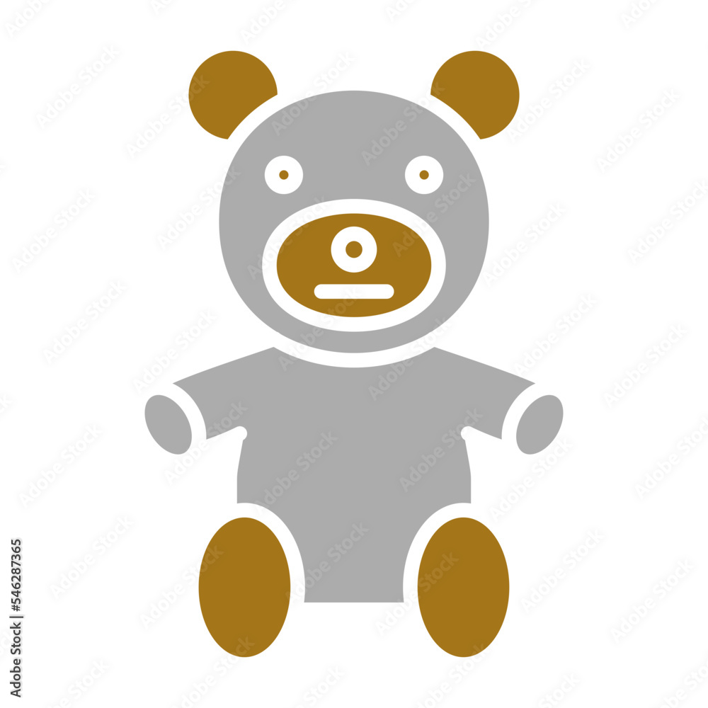 Naklejka premium Teddy Icon Style