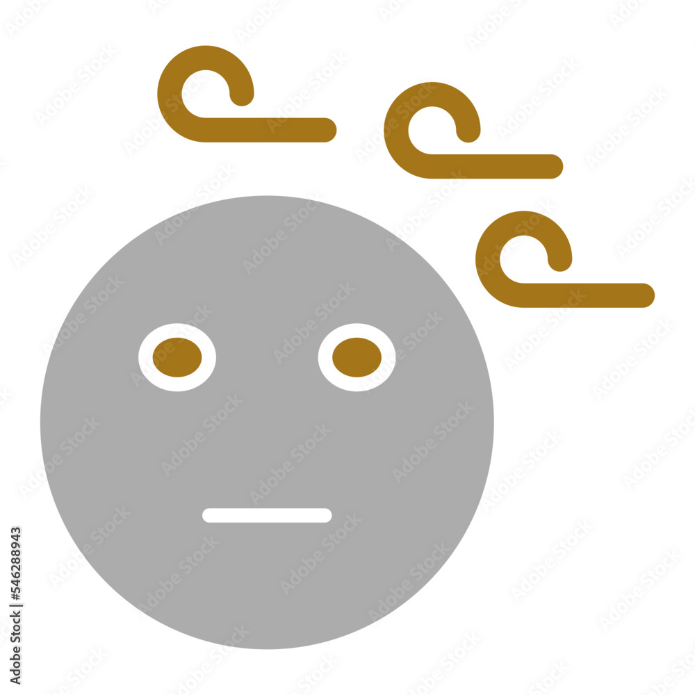 Fototapeta premium Wind Face Icon Style