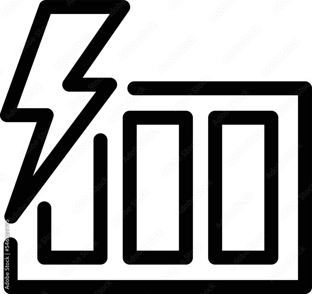 Battery current Vector Icon which is suitable for commercial work and easily modify or edit it
