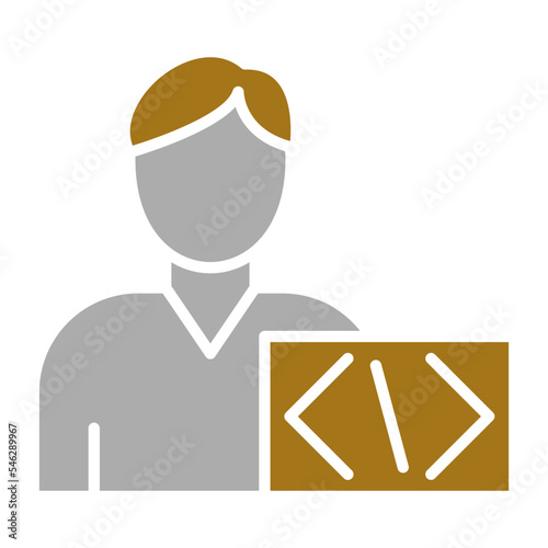 Coder Man Icon Style