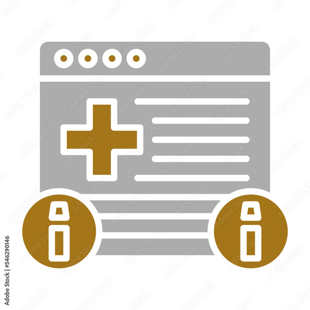 Fototapeta premium Health Information Icon Style