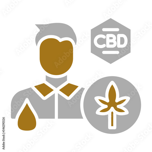 Cbd Oil Users Icon Style