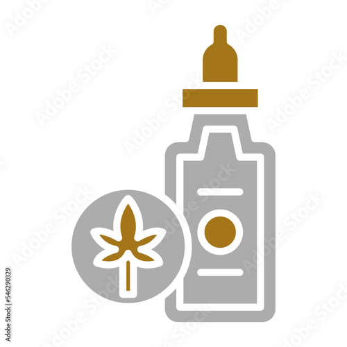 Cbd Oil Icon Style