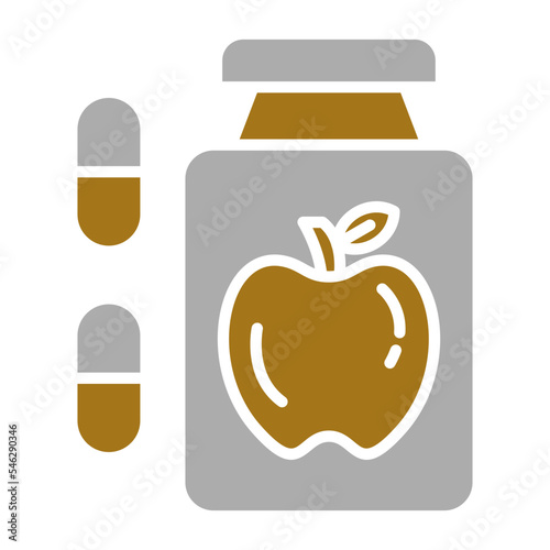 Dietary Food Supplements Icon Style