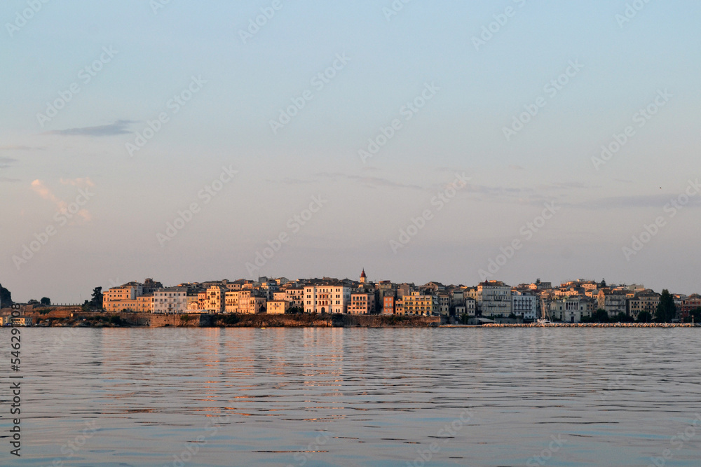 View of Corfu town from the sea.