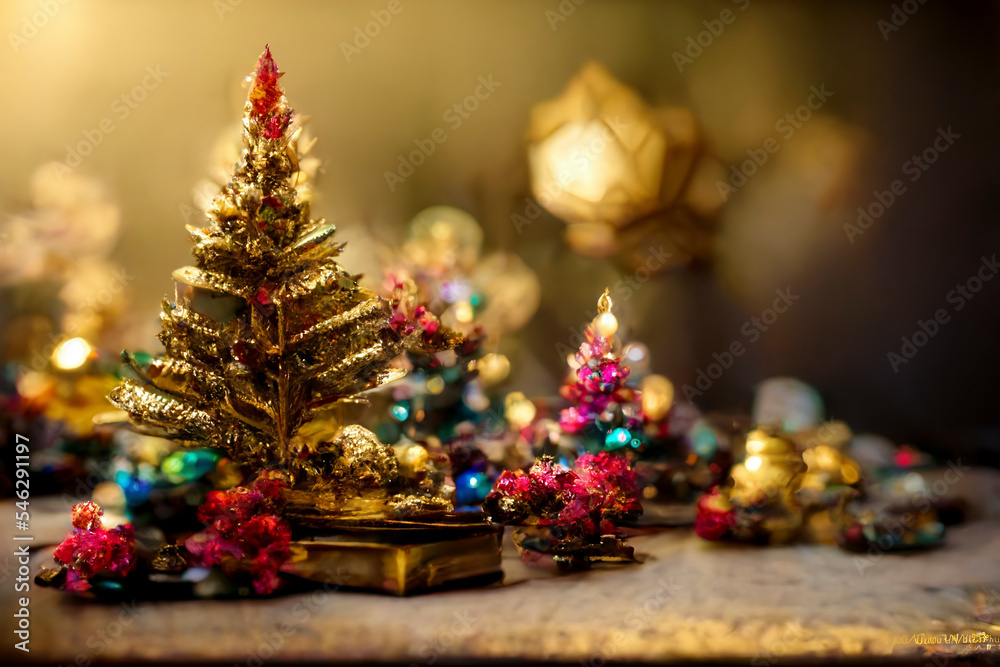 クリスマスツリーの背景