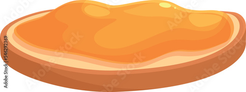 Caramel bread icon cartoon vector. Butter swirl. Natural nutrition