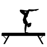 gymnastics silhouette - balance beam
