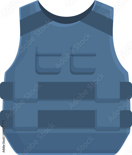 Bulletproof vest icon cartoon vector. Police bullet. Armor swat