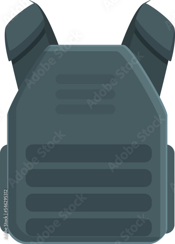 Bullet proof vest icon cartoon vector. Police kevlar. Team safety