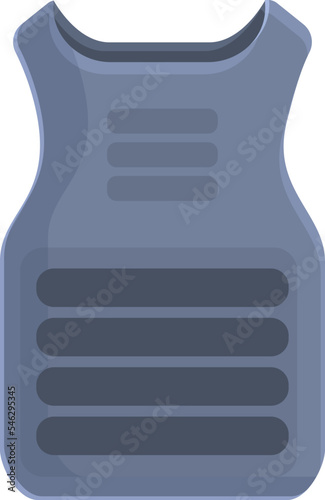 Blue vest icon cartoon vector. Police proof. Team safety